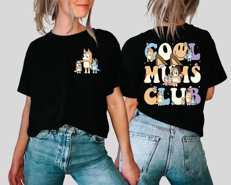Cool Moms Club Bluey Family Mum Mom - Adult & Kids T-Shirts, Sweatshirts & Hoodies apparel design preview 1