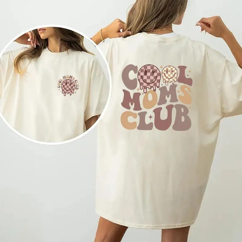 Cool Moms Club New Mom Mama Funny Comfy Fabric Tops - Adult & Kids T-Shirts, Sweatshirts & Hoodies apparel design preview 1