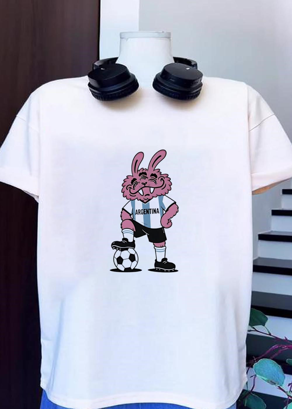 Cool Pink Monster Mascot Sport Art Argentina - Adult & Kids T-Shirts, Sweatshirts & Hoodies apparel design preview 1
