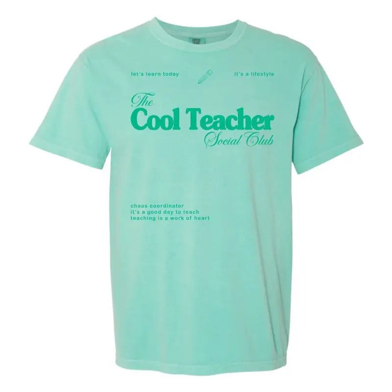 'Cool Teacher Social Club' - Adult & Kids T-Shirts, Sweatshirts & Hoodies apparel design preview 1