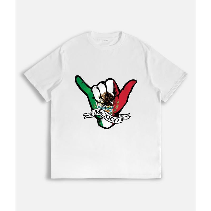 Cool Patriotic Mexican Flag Hand Sign - Adult & Kids T-Shirts, Sweatshirts & Hoodies apparel design preview 1