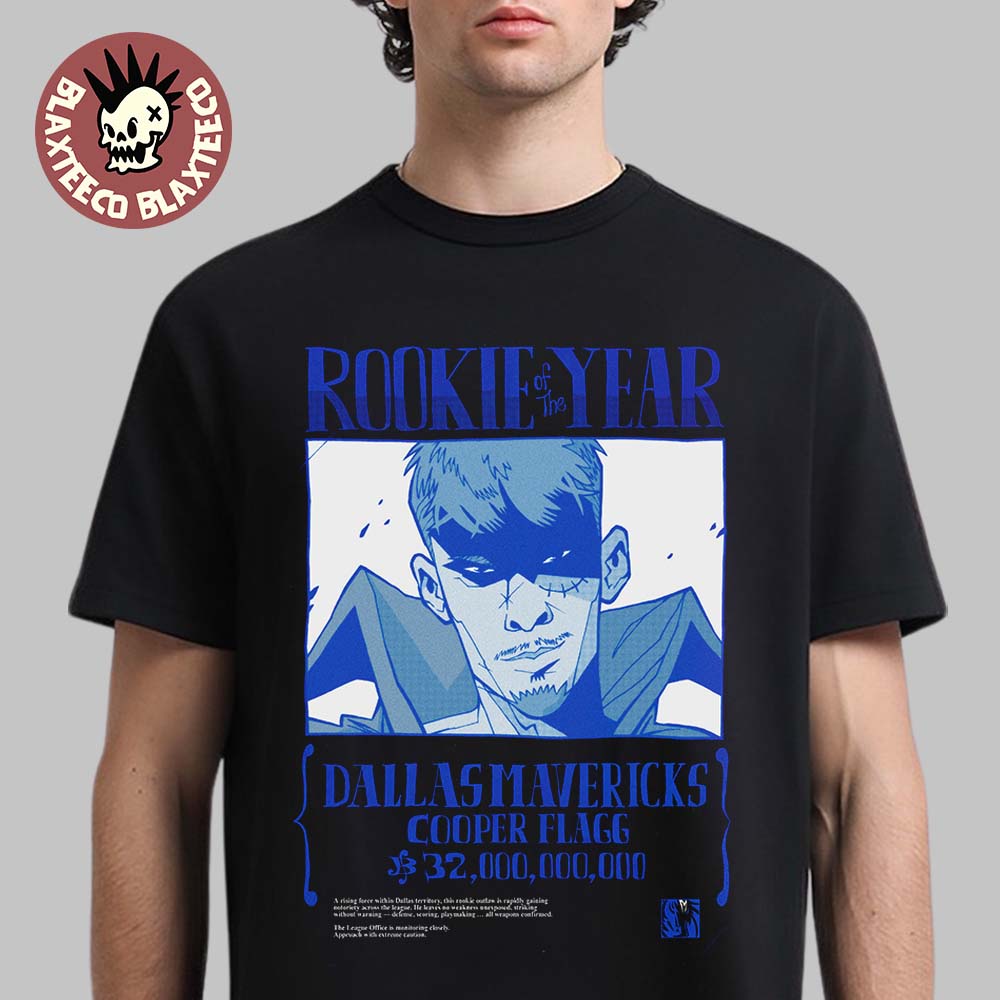 Cooper Flagg Dallas Mavericks Rookie Of The Year - Adult & Kids T-Shirts, Sweatshirts & Hoodies apparel design preview 1