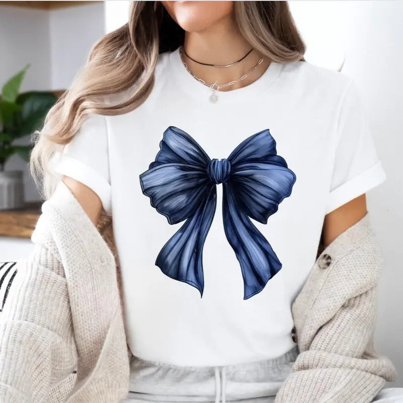 Coquette Blue Bow Cherry Soft Girl Era Girly Social - Adult & Kids T-Shirts, Sweatshirts & Hoodies apparel design preview 1