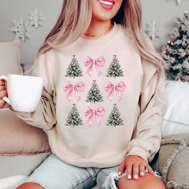 Coquette Bow Tree Girly Christian Tops Comfort - Adult & Kids T-Shirts, Sweatshirts & Hoodies apparel design preview 1