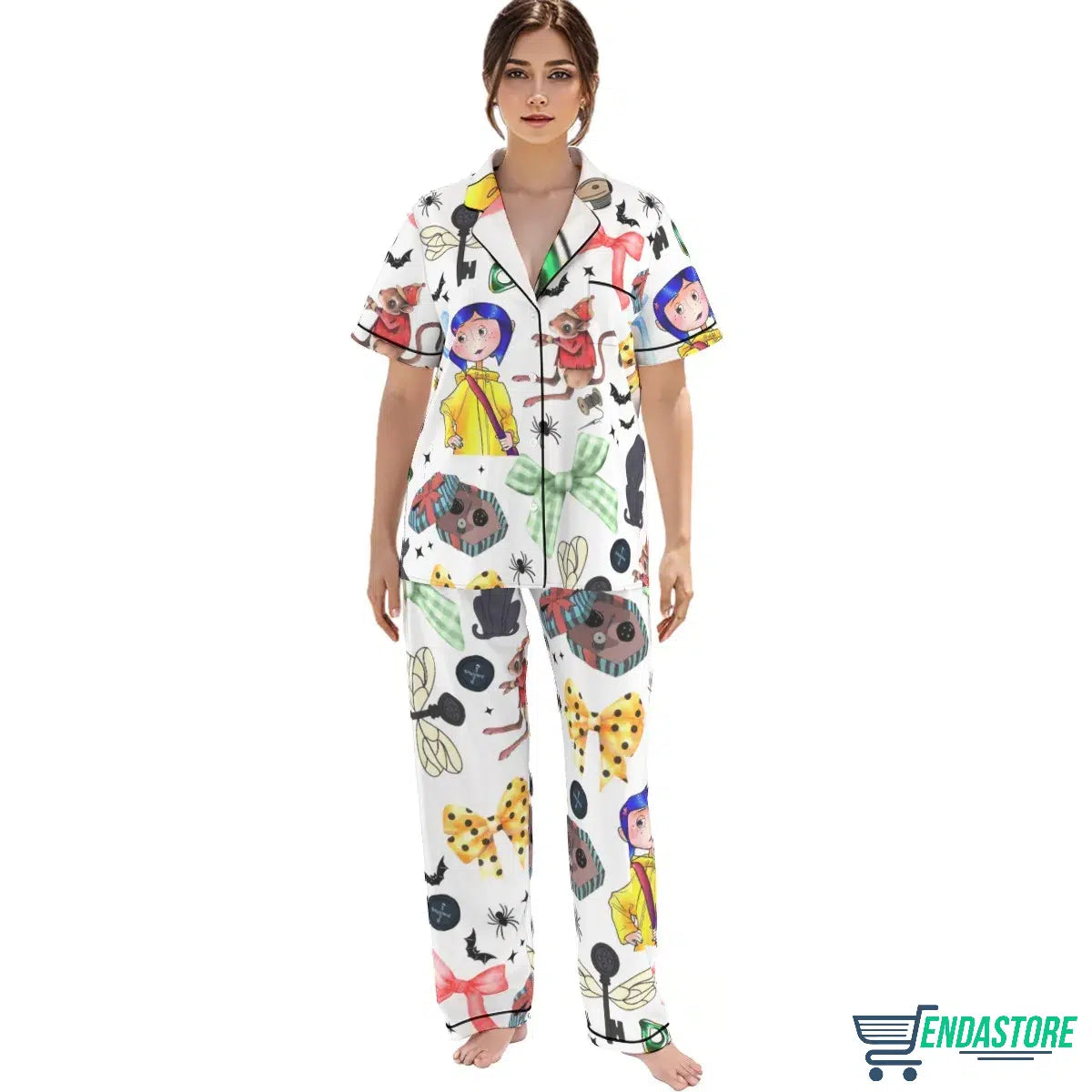 Coquette Coraline Satin Pajama Set 3D Sweater - Gift Idea product image 2