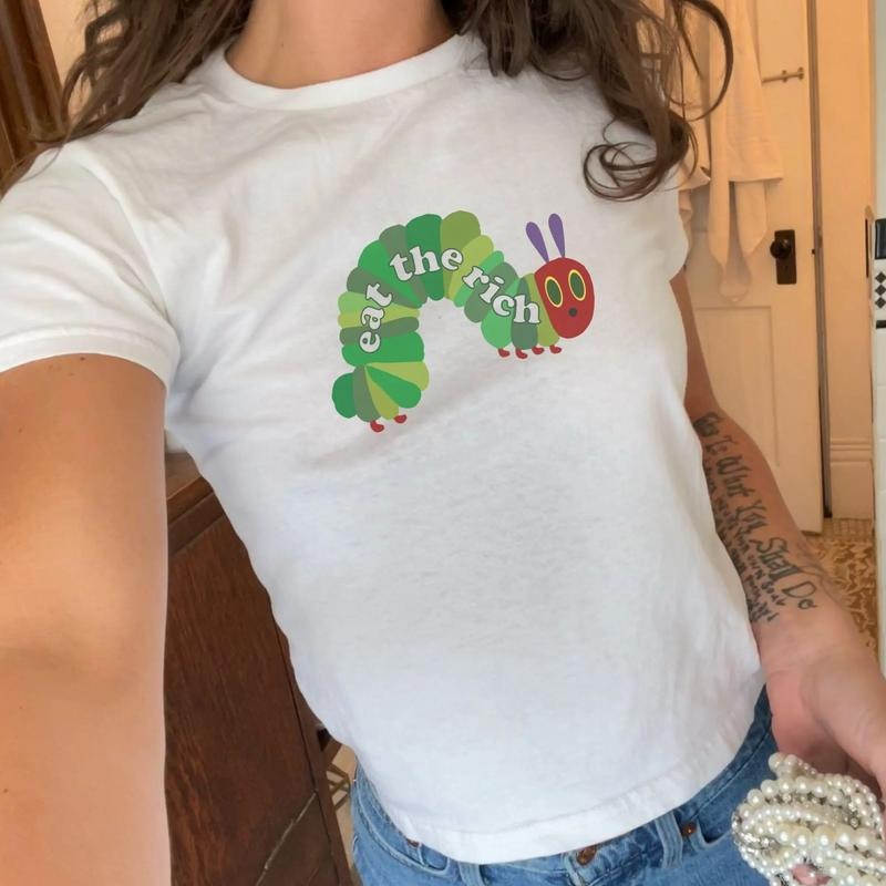 Coquette Eat Rich Baby 2000s Crop Y2K 90s Very Hungry - Adult & Kids T-Shirts, Sweatshirts & Hoodies apparel design preview 1