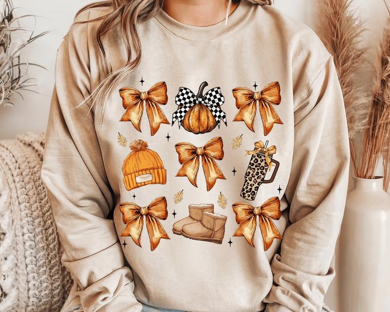 Coquette Fall Basics Casual Softstyle - Adult & Kids T-Shirts, Sweatshirts & Hoodies apparel design preview 1