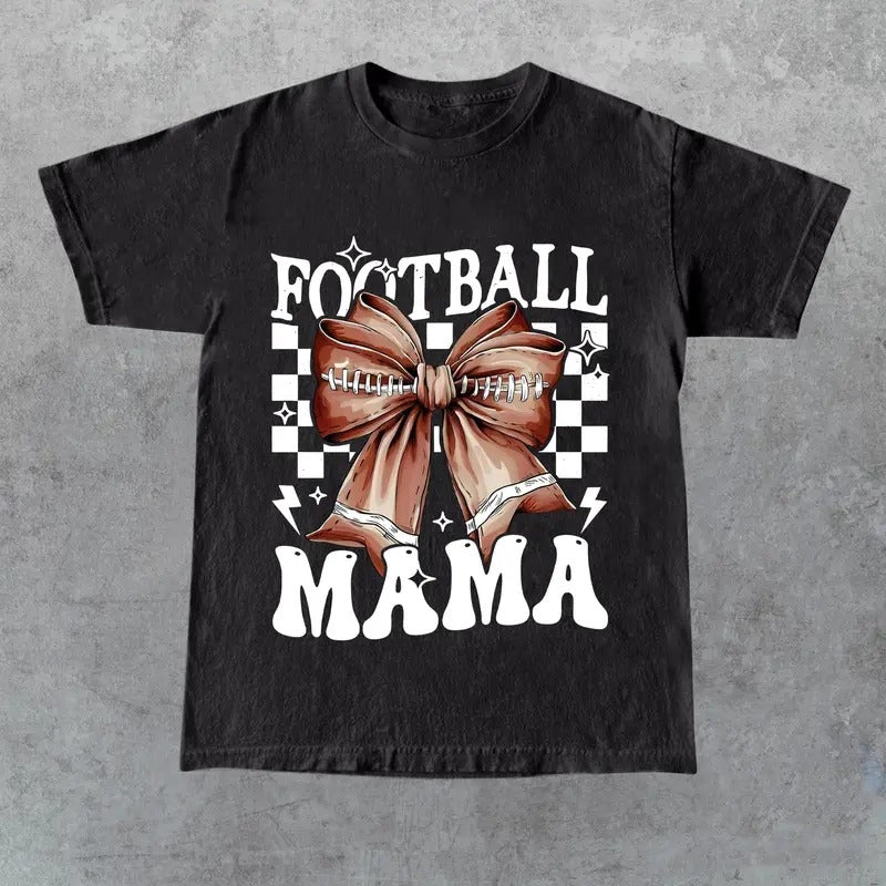 Coquette Football Mama Game Day Bow Season Fall Full - Adult & Kids T-Shirts, Sweatshirts & Hoodies apparel design preview 1