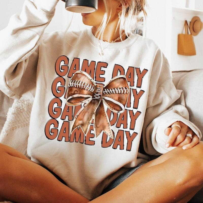 Coquette Football Game Day Classic Cotton Print All - Adult & Kids T-Shirts, Sweatshirts & Hoodies apparel design preview 1
