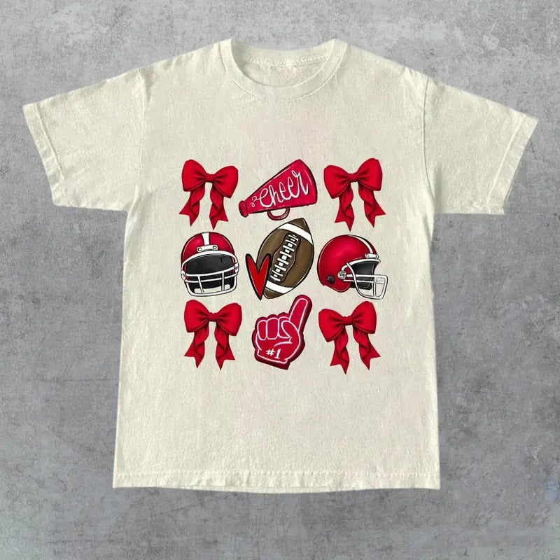 Coquette Game Day Football Sports Team Spirit Lover - Adult & Kids T-Shirts, Sweatshirts & Hoodies apparel design preview 1