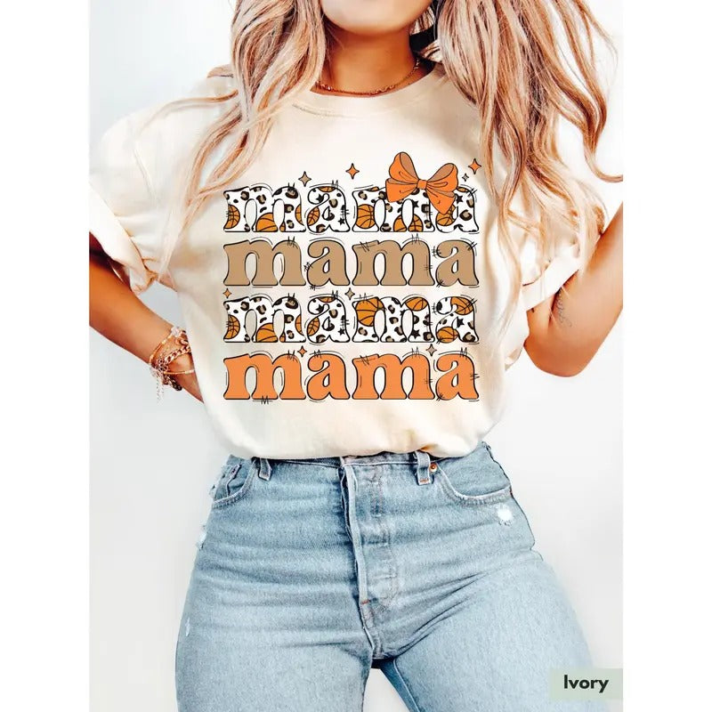 Coquette Mama Basketball Mom Lover Season - Adult & Kids T-Shirts, Sweatshirts & Hoodies apparel design preview 1