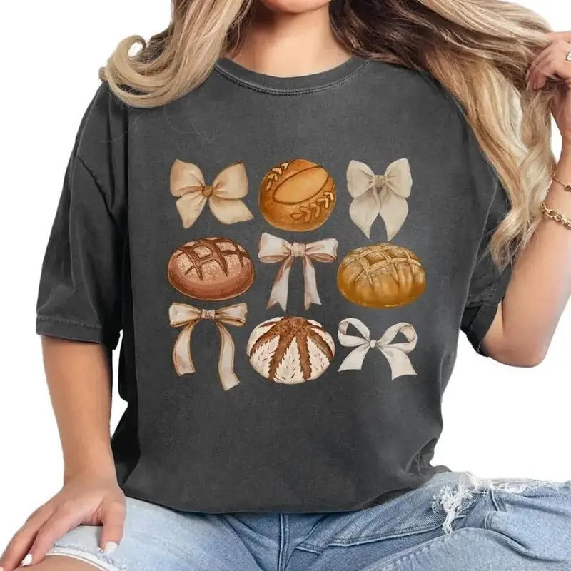 Coquette Sourdough Bread Bows Hot Trend 2025 - Adult & Kids T-Shirts, Sweatshirts & Hoodies apparel design preview 1