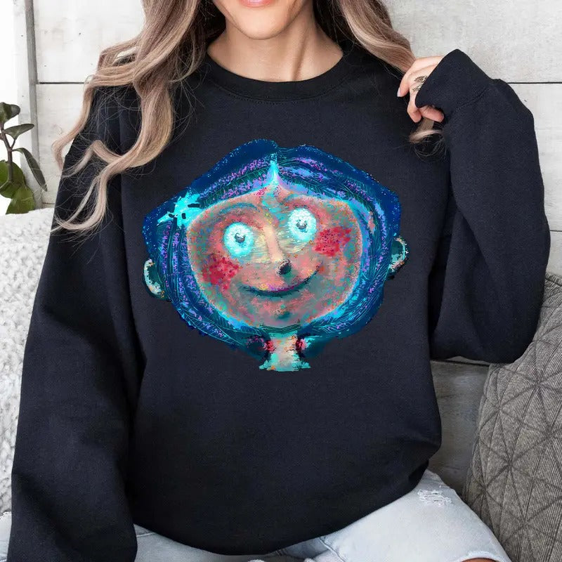 Coraline Garden Face Horror Movies Character - Adult & Kids T-Shirts, Sweatshirts & Hoodies apparel design preview 1