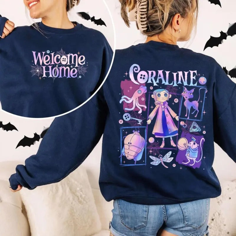 Coraline Movie Doll Horror Film Cartoon Fan - Adult & Kids T-Shirts, Sweatshirts & Hoodies apparel design preview 1