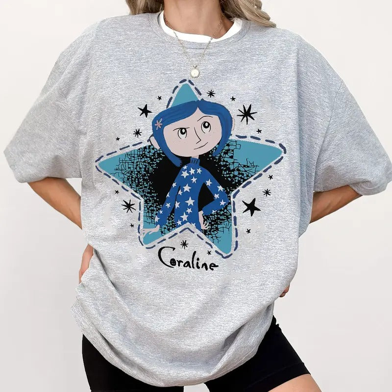 Coraline Stars Plus Size Movie Friend - Adult & Kids T-Shirts, Sweatshirts & Hoodies apparel design preview 1