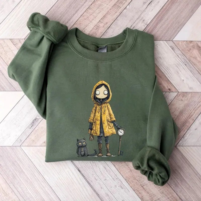 Coraline Funny Cartoon Doll Casual Classic Cotton - Adult & Kids T-Shirts, Sweatshirts & Hoodies apparel design preview 1