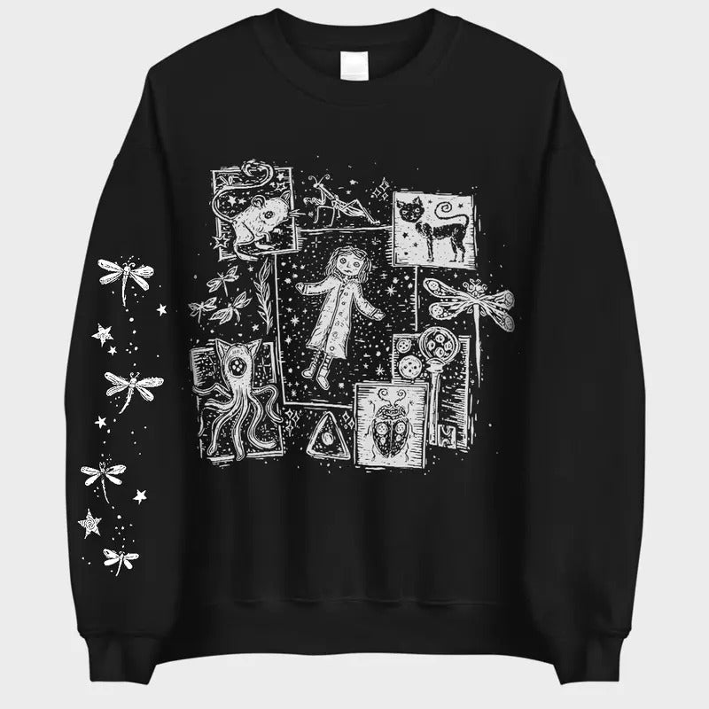 Coraline Dreaming Famous Horror Movies Character - Adult & Kids T-Shirts, Sweatshirts & Hoodies apparel design preview 1