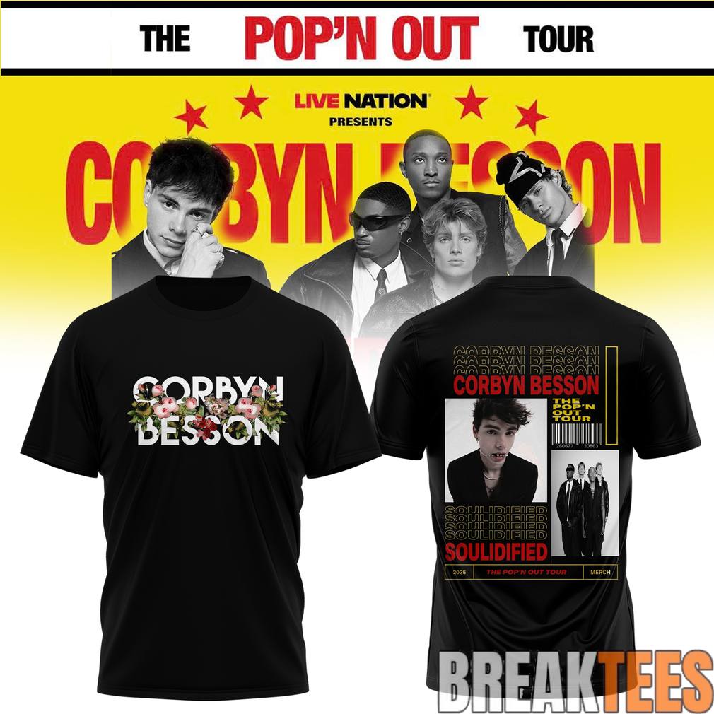 Corbyn Besson x Soulidified The Pop'n Out Tour 2026 - Adult & Kids T-Shirts, Sweatshirts & Hoodies apparel design preview 1
