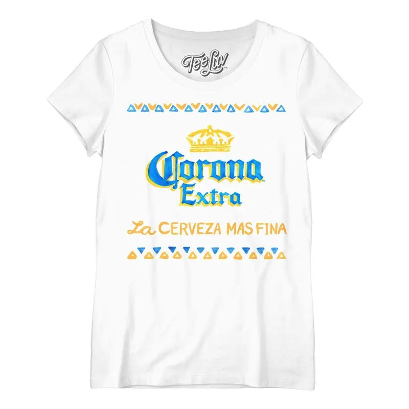 Corona Extra Watercolor Scoopneck White - Adult & Kids T-Shirts, Sweatshirts & Hoodies apparel design preview 1