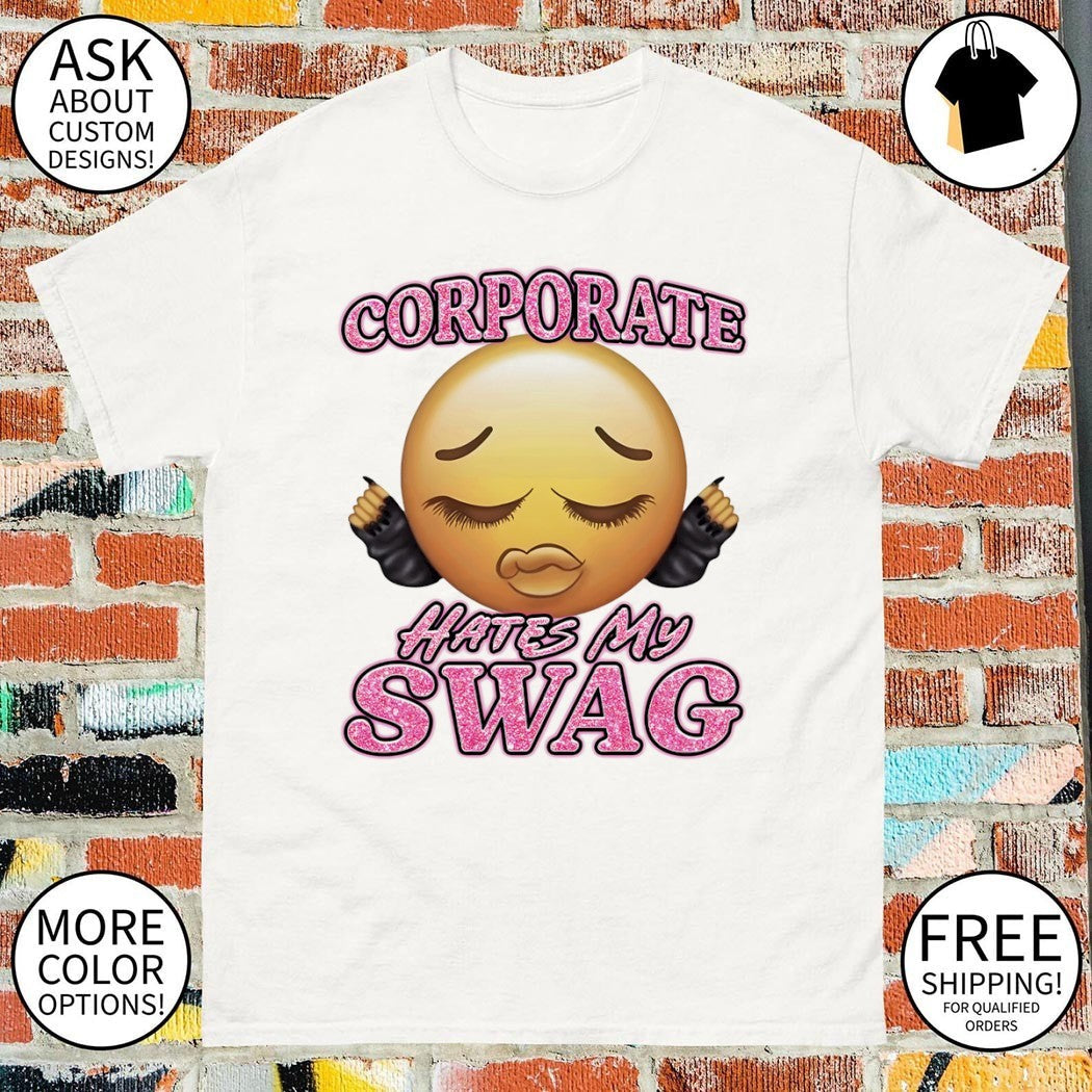 Corporate Hates My Swag Icon - Adult & Kids T-Shirts, Sweatshirts & Hoodies apparel design preview 1