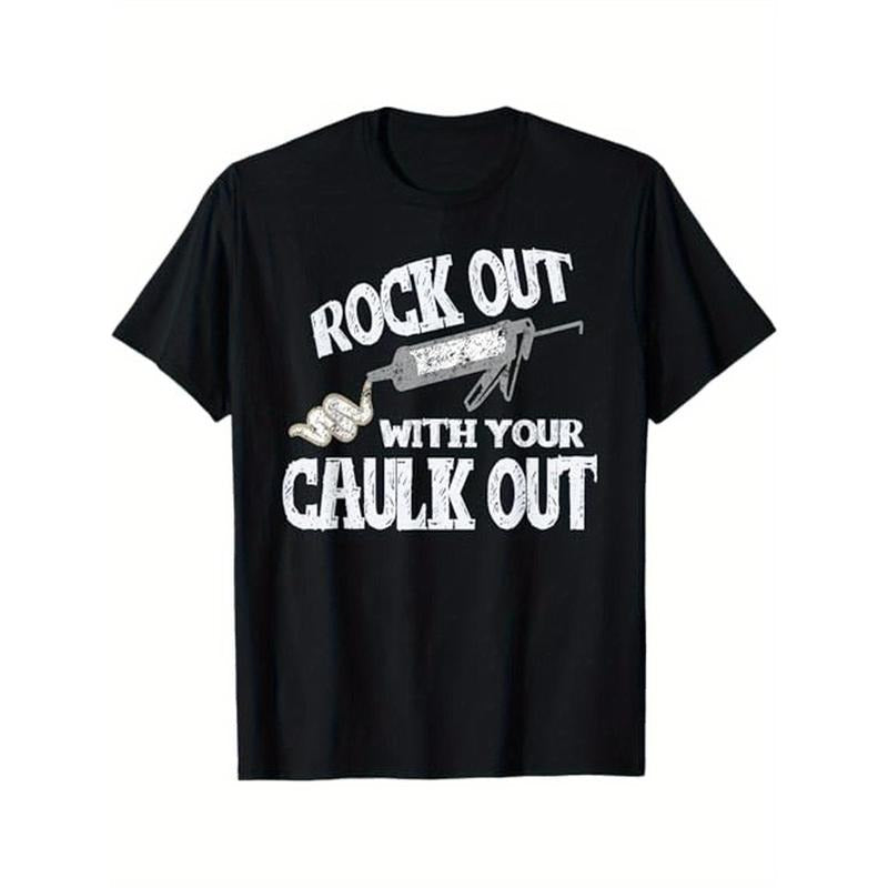[Cotton Construction Worker 100% Rock Out Your Caulk - Adult & Kids T-Shirts, Sweatshirts & Hoodies apparel design preview 1