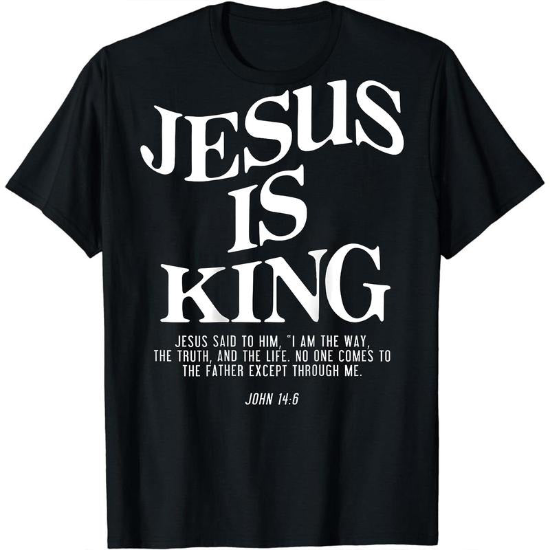 Cotton Bold Jesus Is King John 14 9 Scripture Verse - Adult & Kids T-Shirts, Sweatshirts & Hoodies apparel design preview 1