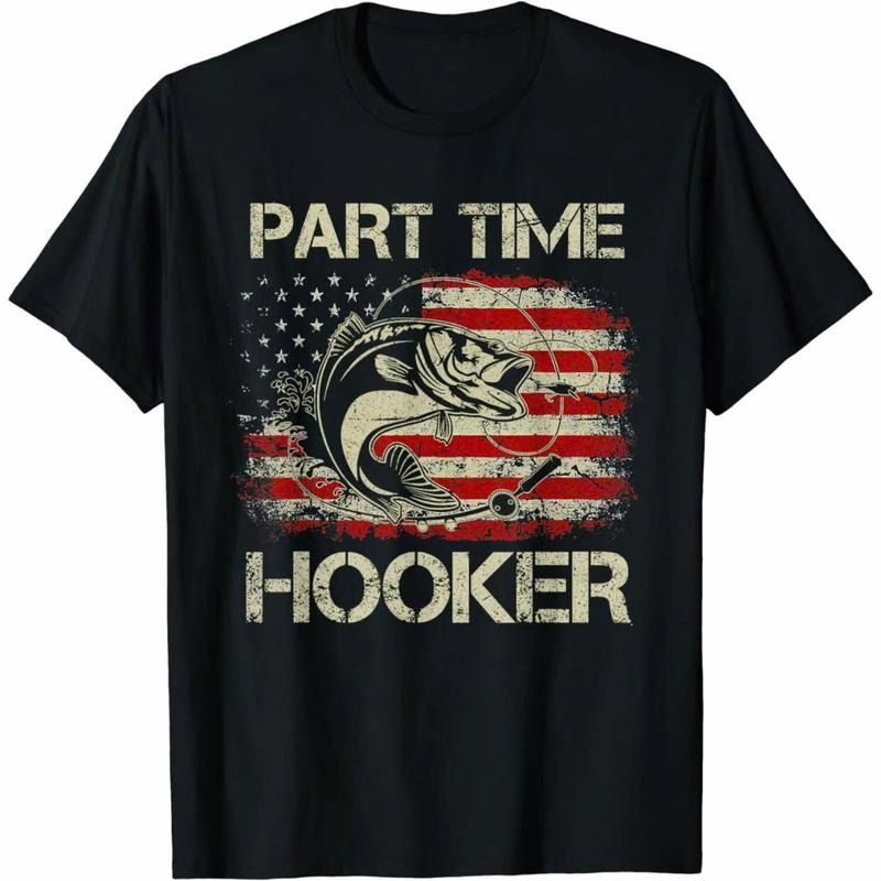 Cotton Short Sleeve Part Time Hooker Vintage Funny - Adult & Kids T-Shirts, Sweatshirts & Hoodies apparel design preview 1