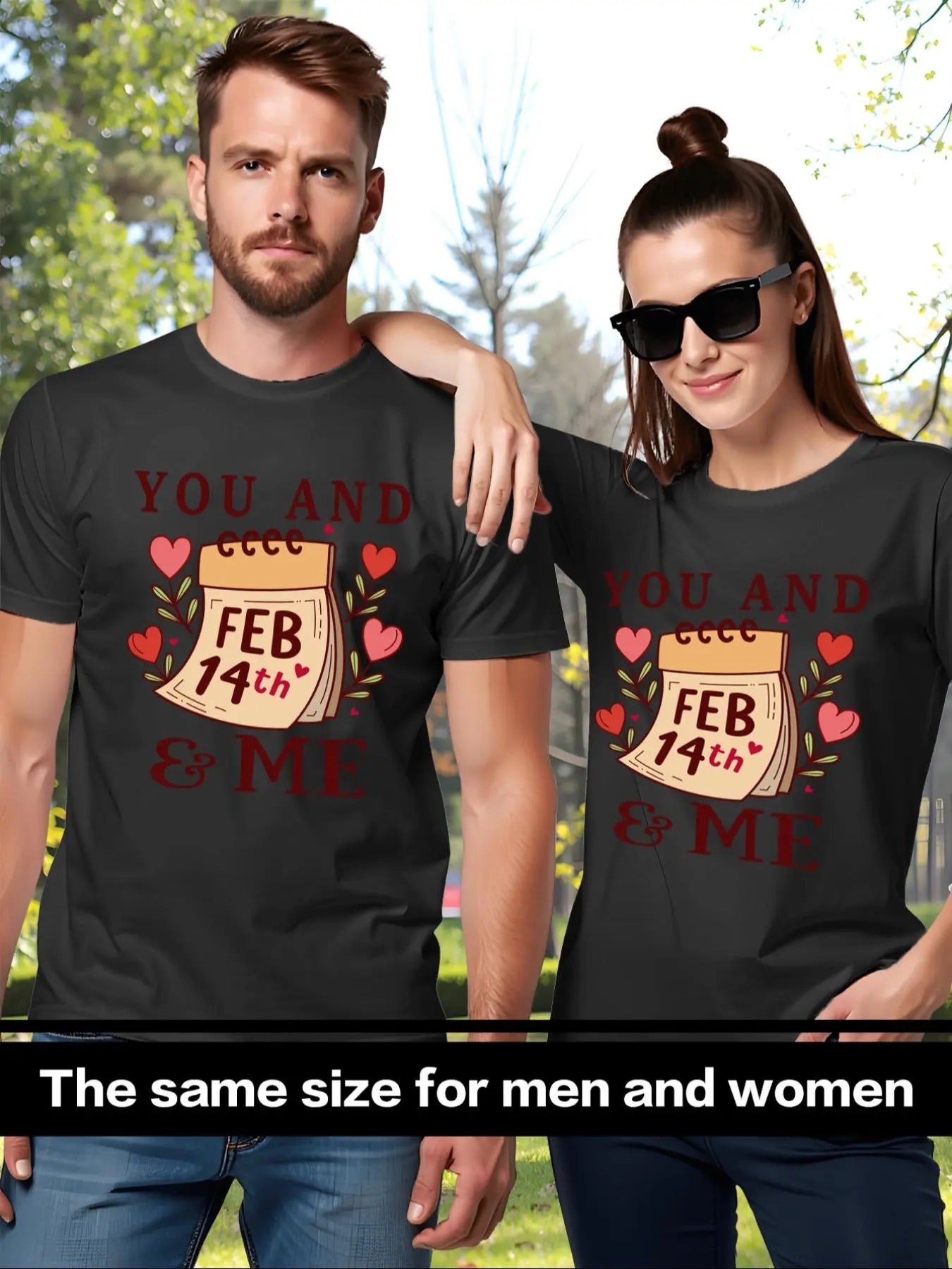 Couple'S Heart Letter Print Short Sleeve Casual Daily - Adult & Kids T-Shirts, Sweatshirts & Hoodies apparel design preview 1
