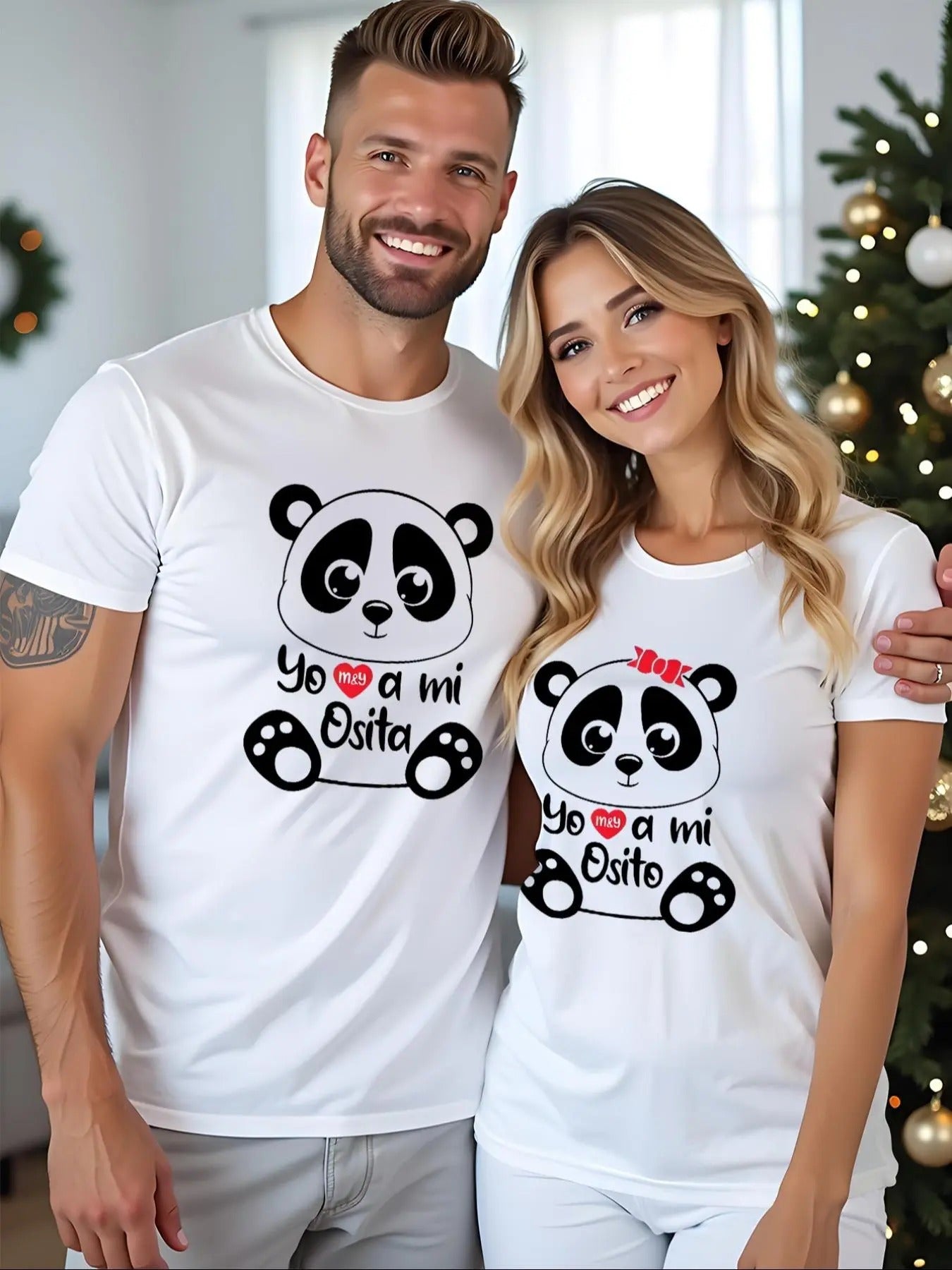 Couple'S Panda Letter Print Casual Comfy Round Neck - Adult & Kids T-Shirts, Sweatshirts & Hoodies apparel design preview 1