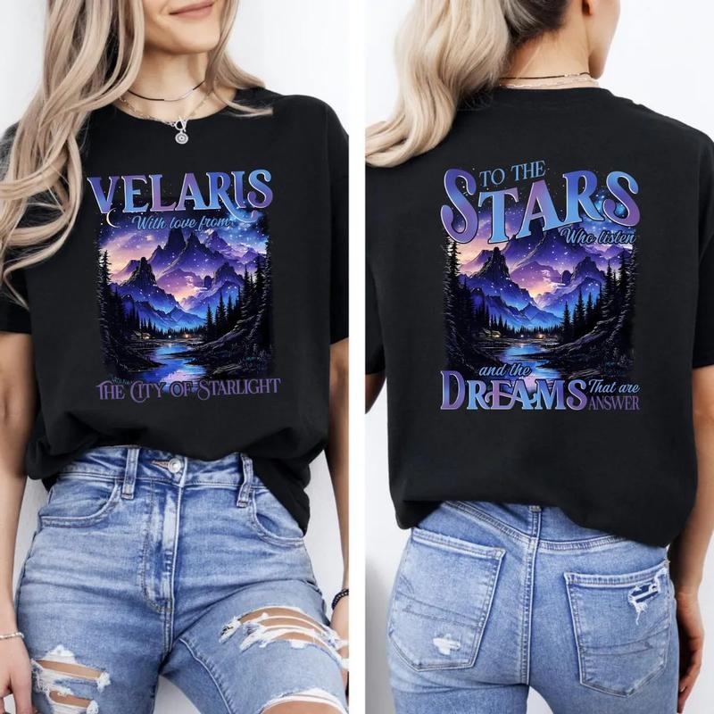 Court Thorns Roses City Starlight Velaris Acotar - Adult & Kids T-Shirts, Sweatshirts & Hoodies apparel design preview 1