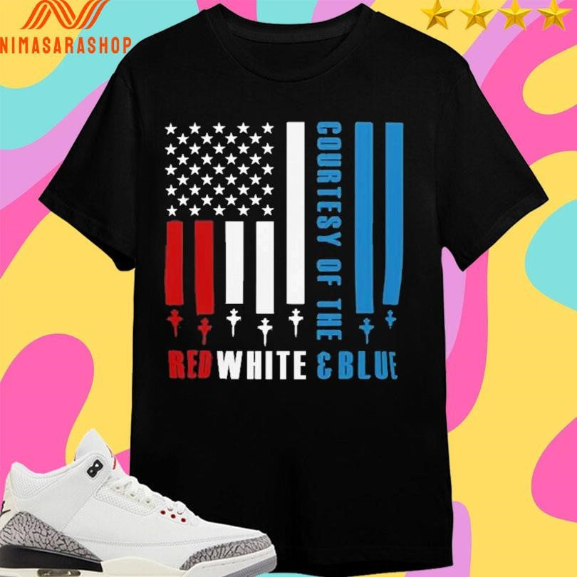 Courtesy Of The Red White And Blue flag - Adult & Kids T-Shirts, Sweatshirts & Hoodies apparel design preview 1