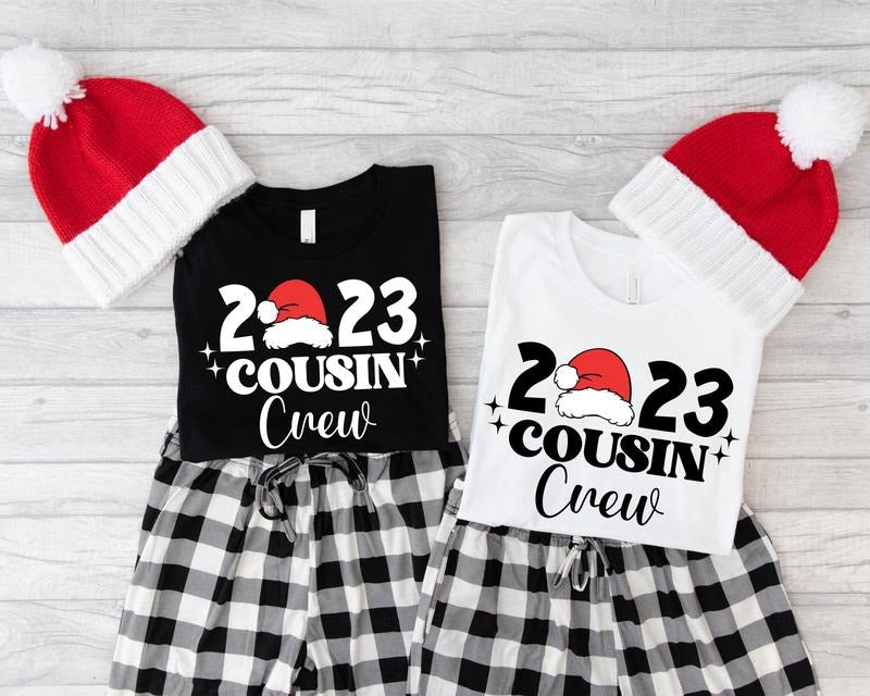 Cousin Crew 2023 Family Matching Cousins Group Xmas - Adult & Kids T-Shirts, Sweatshirts & Hoodies apparel design preview 1