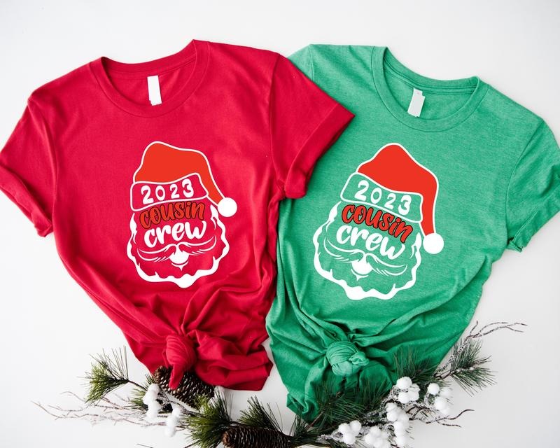 Cousin Crew 2023 Santa Matching Family Party Winter - Adult & Kids T-Shirts, Sweatshirts & Hoodies apparel design preview 1