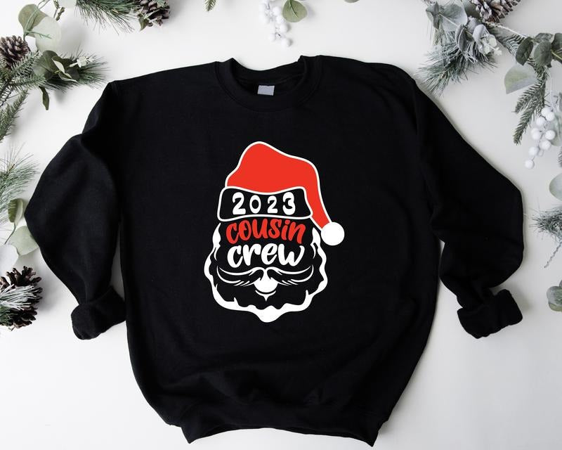 Cousin Crew 2023 Santa Matching Family Party Winter - Adult & Kids T-Shirts, Sweatshirts & Hoodies apparel design preview 1
