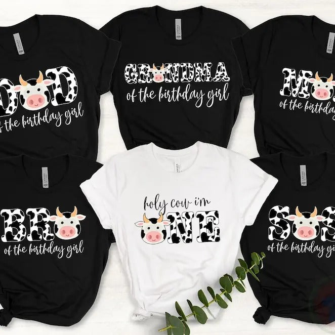 Cow Family Holy I Am One Matching Farm - Adult & Kids T-Shirts, Sweatshirts & Hoodies apparel design preview 1