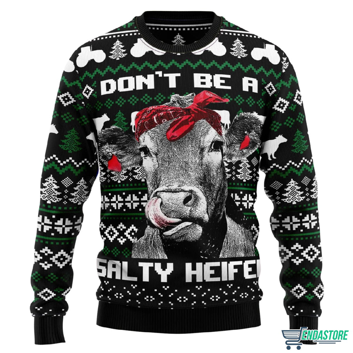 Cow Heifer 3D Ugly Christmas Sweater - Holiday Gift product image