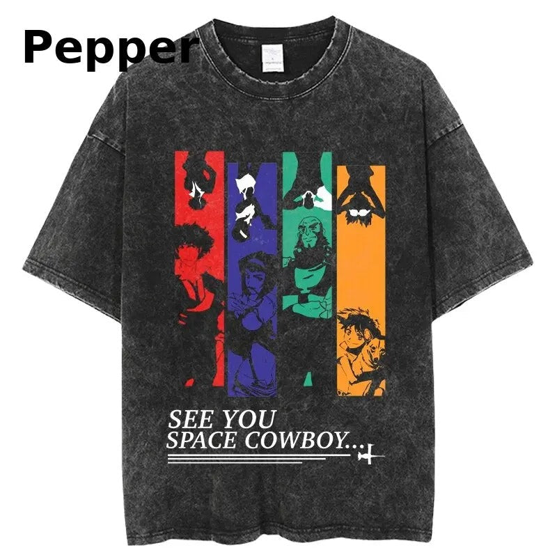 Cowboy Bebop Crew Multi Color See You Space Anime - Adult & Kids T-Shirts, Sweatshirts & Hoodies apparel design preview 1