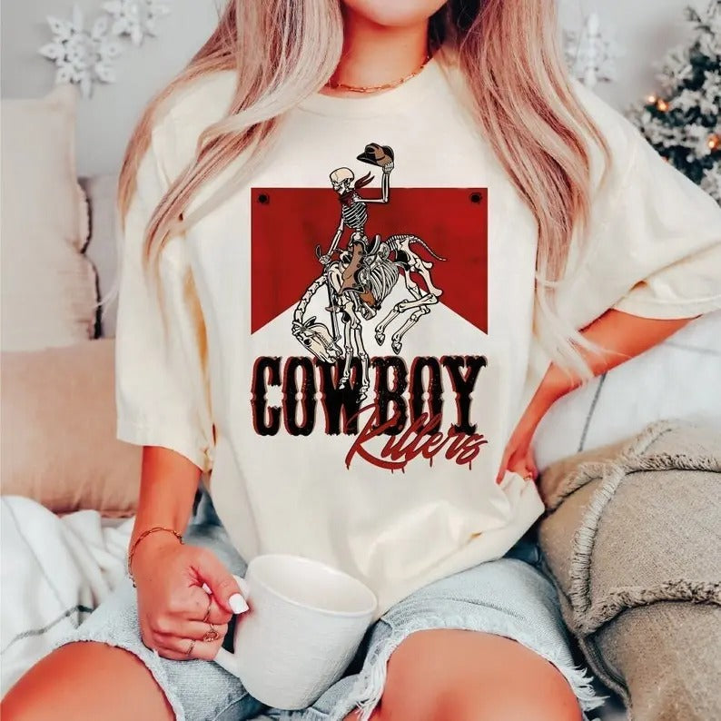 Cowboy Killer Country Western Southern Girl Vintage - Adult & Kids T-Shirts, Sweatshirts & Hoodies apparel design preview 1