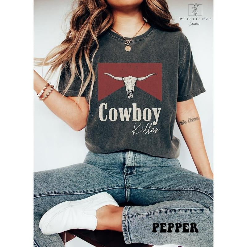 Cowboy Killer Rodeo Western Woman Man - Adult & Kids T-Shirts, Sweatshirts & Hoodies apparel design preview 1
