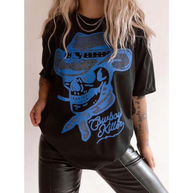 Cowboy Killer Western Grunge - Adult & Kids T-Shirts, Sweatshirts & Hoodies apparel design preview 1