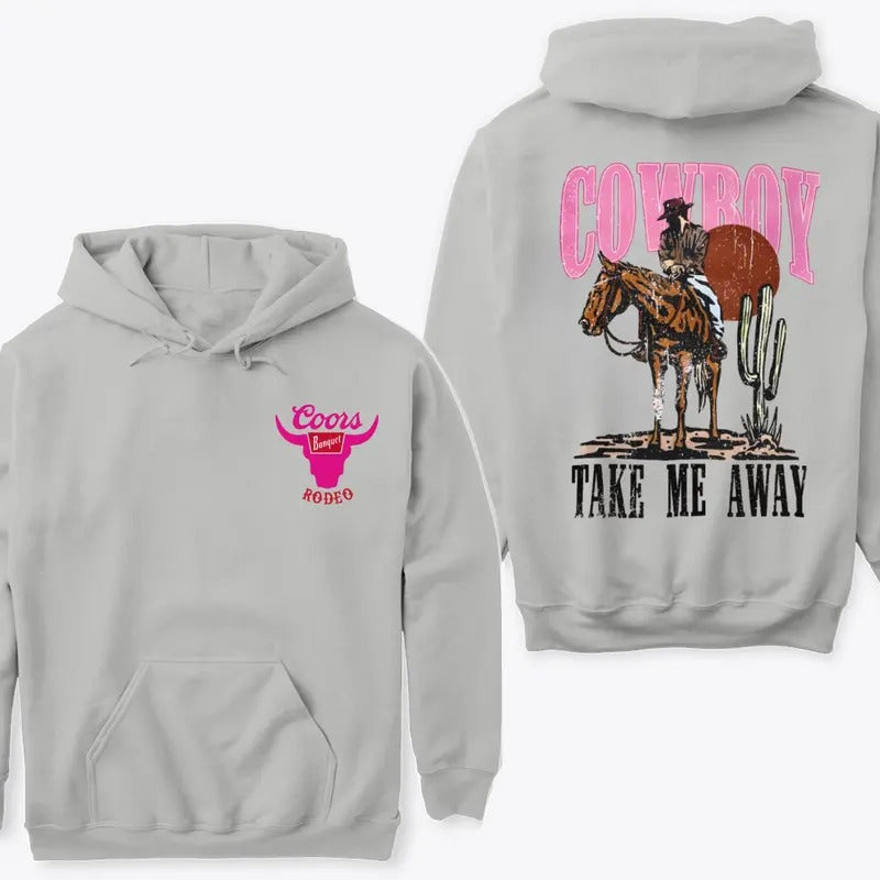Cowboy Take Me Away - Adult & Kids T-Shirts, Sweatshirts & Hoodies apparel design preview 1