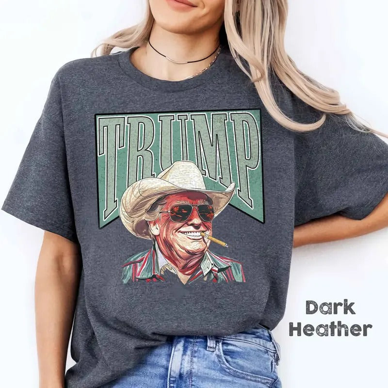 Cowboy Western Make America Great Donald Daddy Trump - Adult & Kids T-Shirts, Sweatshirts & Hoodies apparel design preview 1