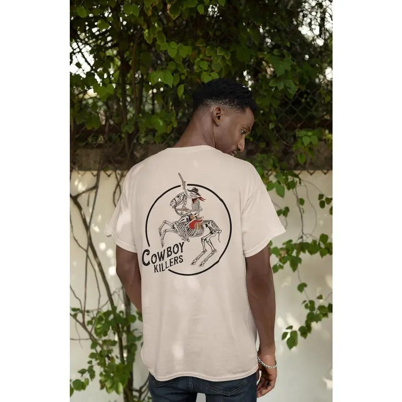 Cowboy Marlboro Rodeo 90s 2 Sides Skeleton Vintage - Adult & Kids T-Shirts, Sweatshirts & Hoodies apparel design preview 1