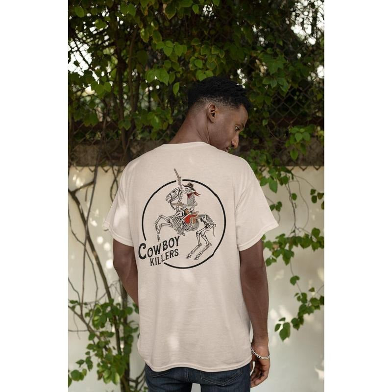 Cowboy Marlboro Rodeo 90s 2 Sides Skeleton Vintage - Adult & Kids T-Shirts, Sweatshirts & Hoodies apparel design preview 1