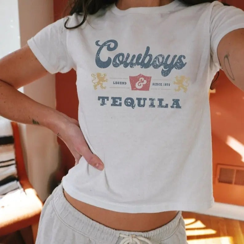 Cowboys Tequila Baby Cute Vintage Y2K Cowgirl - Adult & Kids T-Shirts, Sweatshirts & Hoodies apparel design preview 1