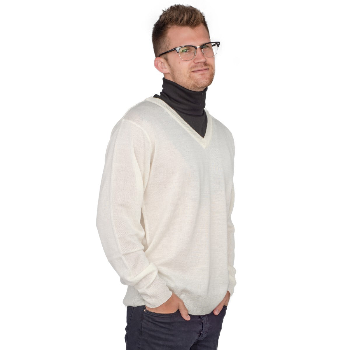 Crazy Cousin Eddie V-Neck with Black Dickey Graphic Sweater - Gift Idea product image 3