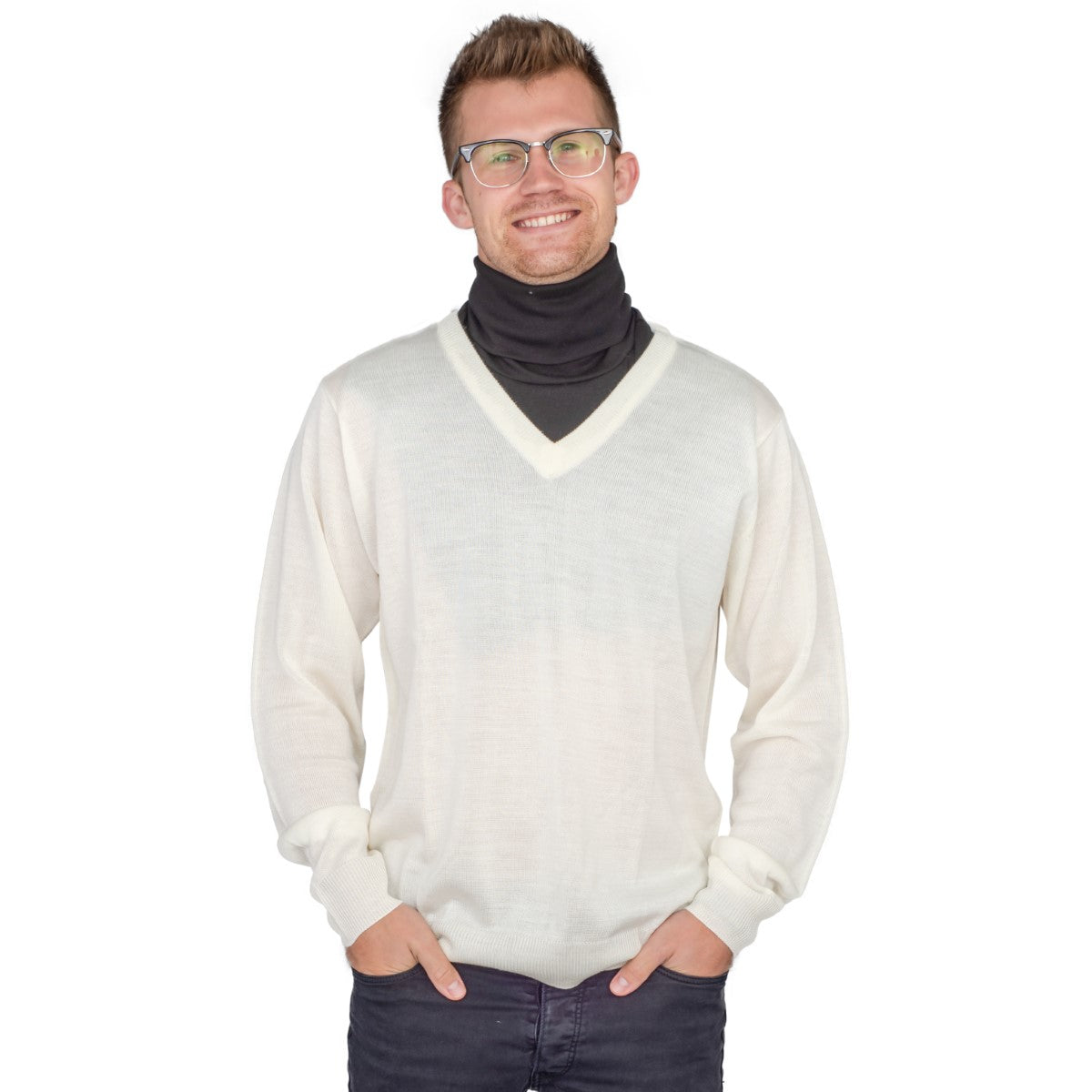 Crazy Cousin Eddie V-Neck with Black Dickey Graphic Sweater - Gift Idea product image 2