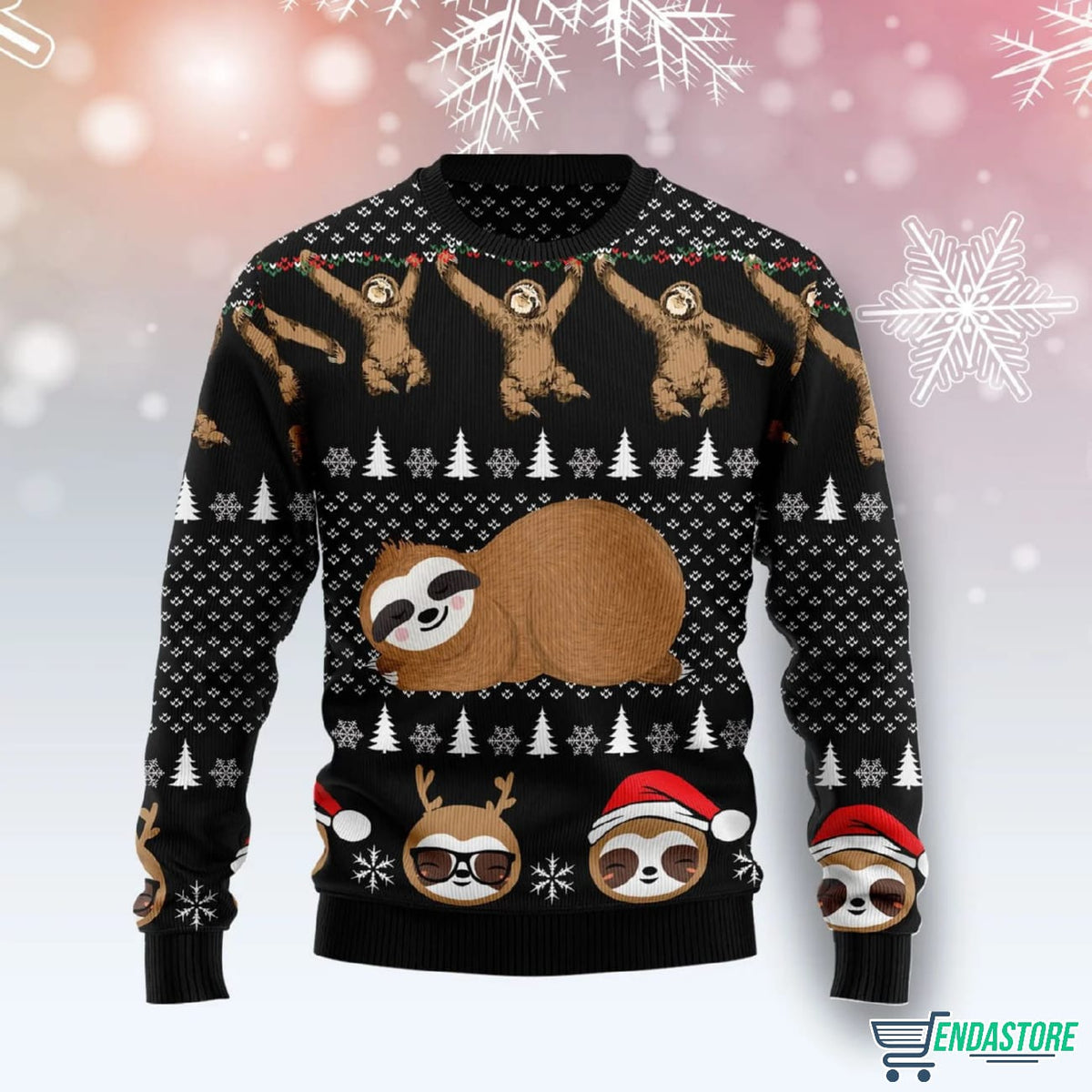 Crazy Sloth 3D Ugly Christmas Sweater - Holiday Gift product image