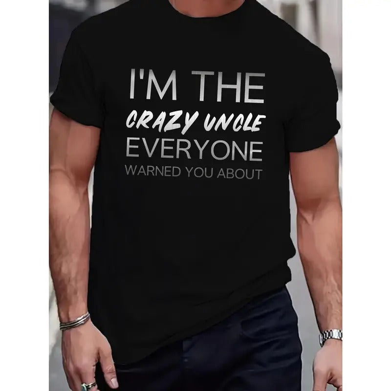 Crazy Uncle Warning Print Casual Short Sleeve Summer - Adult & Kids T-Shirts, Sweatshirts & Hoodies apparel design preview 1