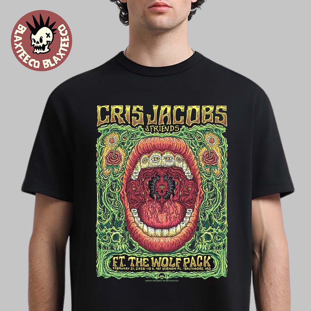 Cris Jacobs And Friends With The Wolf Pack Baltimore - Adult & Kids T-Shirts, Sweatshirts & Hoodies apparel design preview 1